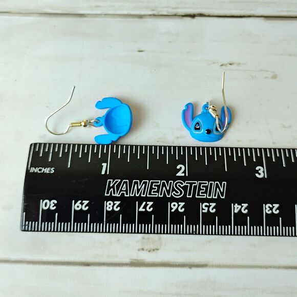 New Disney Stitch Earrings Silver Plated Hooks Hypoallergenic CUTE - Picture 2 of 2